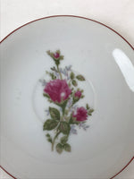 Japanese Porcelain Teacup Saucer Small Plate Meimeizara Vtg Kozara Roses PY641