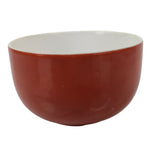 Japanese Porcelain Teacup Vtg Plain Color Simple Red White Sencha Yunomi TC592