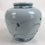Japanese Porcelain Tobe Ware Sometsuke Flower Vase Vtg Ikebana Kabin Kikyo FK139