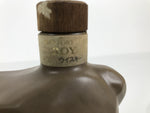 Japanese Porcelain Whisky Bottle Vtg Tokkuri Sake Monkey Zodiac Brown TS902