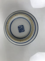 Japanese Porcelain Yunomi Teacup Pottery Vtg White Blue Hydrangea Ajisai TC611