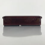 Japanese Resin Lacquer Replica Lidded Bento Lunch Box Vtg Compartment Brown L193