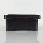 Japanese Resin Lacquer Replica Lidded Bento Lunch Box Vtg Makie Flowers L207