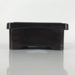 Japanese Resin Lacquer Replica Lidded Bento Lunch Box Vtg Makie Flowers L212