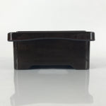 Japanese Resin Lacquer Replica Lidded Bento Lunch Box Vtg Makie Flowers L212