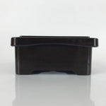 Japanese Resin Lacquer Replica Lidded Bento Lunch Box Vtg Makie Flowers L213