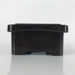 Japanese Resin Lacquer Replica Lidded Bento Lunch Box Vtg Makie Flowers L213