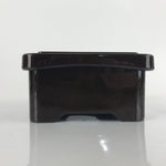 Japanese Resin Lacquer Replica Lidded Bento Lunch Box Vtg Makie Flowers L214