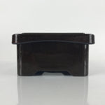 Japanese Resin Lacquer Replica Lidded Bento Lunch Box Vtg Makie Flowers L214