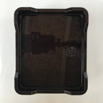 Japanese Resin Lacquer Replica Lidded Bento Lunch Box Vtg Makie Flowers L214