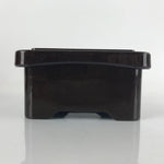 Japanese Resin Lacquer Replica Lidded Bento Lunch Box Vtg Makie Flowers L215