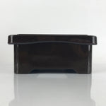 Japanese Resin Lacquer Replica Lidded Bento Lunch Box Vtg Makie Flowers L215