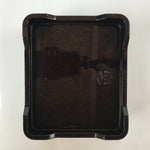 Japanese Resin Lacquer Replica Lidded Bento Lunch Box Vtg Makie Flowers L215