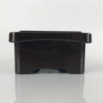 Japanese Resin Lacquer Replica Lidded Bento Lunch Box Vtg Makie Flowers L216