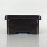 Japanese Resin Lacquer Replica Lidded Bento Lunch Box Vtg Makie Flowers L217