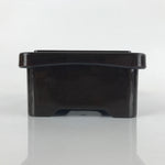 Japanese Resin Lacquer Replica Lidded Bento Lunch Box Vtg Makie Flowers L217