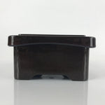 Japanese Resin Lacquer Replica Lidded Bento Lunch Box Vtg Makie Flowers L218