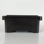 Japanese Resin Lacquer Replica Lidded Bento Lunch Box Vtg Makie Flowers L218