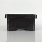 Japanese Resin Lacquer Replica Lidded Bento Lunch Box Vtg Makie Flowers L219