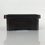 Japanese Resin Lacquer Replica Lidded Bento Lunch Box Vtg Makie Flowers L219