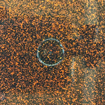 Japanese Resin Lacquer Replica Lidded Bento Lunch Box Vtg Nashiji Orange L196