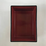 Japanese Resin Lacquer Replica Lidded Bento Lunch Box Vtg Nashiji Orange L196