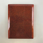 Japanese Resin Lacquer Replica Lidded Bento Lunch Box Vtg Nashiji Orange L197