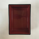 Japanese Resin Lacquer Replica Lidded Bento Lunch Box Vtg Nashiji Orange L197