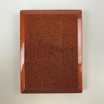 Japanese Resin Lacquer Replica Lidded Bento Lunch Box Vtg Nashiji Orange L198