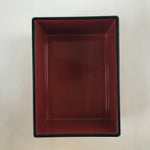 Japanese Resin Lacquer Replica Lidded Bento Lunch Box Vtg Nashiji Orange L198