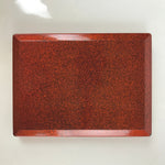 Japanese Resin Lacquer Replica Lidded Bento Lunch Box Vtg Nashiji Orange L199