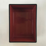 Japanese Resin Lacquer Replica Lidded Bento Lunch Box Vtg Nashiji Orange L199