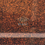 Japanese Resin Lacquer Replica Lidded Bento Lunch Box Vtg Nashiji Orange L202