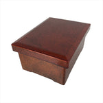 Japanese Resin Lacquer Replica Lidded Bento Lunch Box Vtg Nashiji Orange L202