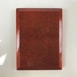 Japanese Resin Lacquer Replica Lidded Bento Lunch Box Vtg Nashiji Orange L203