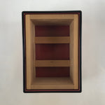 Japanese Resin Lacquer Replica Lidded Bento Lunch Box Vtg Nashiji Orange L204