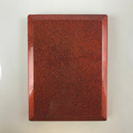 Japanese Resin Lacquer Replica Lidded Bento Lunch Box Vtg Nashiji Orange L204