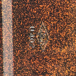 Japanese Resin Lacquer Replica Lidded Bento Lunch Box Vtg Nashiji Orange L205