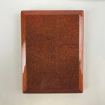 Japanese Resin Lacquer Replica Lidded Bento Lunch Box Vtg Nashiji Orange L205