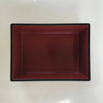 Japanese Resin Lacquer Replica Lidded Bento Lunch Box Vtg Nashiji Orange L205