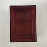 Japanese Resin Lacquer Replica Lidded Bento Lunch Box Vtg Nashiji Orange L206