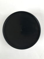 Japanese Resin Lacquer Replica Lidded Bento Lunch Box Vtg Round Plum Red L221