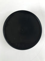 Japanese Resin Lacquer Replica Lidded Bento Lunch Box Vtg Round Plum Red L222