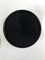 Japanese Resin Lacquer Replica Lidded Bento Lunch Box Vtg Round Plum Red L224