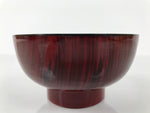 Japanese Resin Lacquerware Replica Bowl Owan Vtg Rice Soup Wan Red Black L552