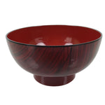 Japanese Resin Lacquerware Replica Bowl Owan Vtg Rice Soup Wan Red Black L552