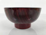 Japanese Resin Lacquerware Replica Bowl Owan Vtg Rice Soup Wan Red Black L553
