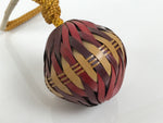 Japanese Road Safety Protection Bell Vtg Round Mayoke Suzu Bamboo Craft JK935