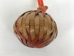 Japanese Road Safety Protection Bell Vtg Round Mayoke Suzu Bamboo Craft JK936