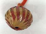 Japanese Road Safety Protection Bell Vtg Round Mayoke Suzu Bamboo Craft JK936